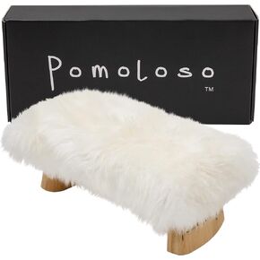 Meditation Bench Luxury Genuine Sheepskin Seat Cover Meditate Deeper & Longer in Pure Comfort - Mindful Prayer Kneeler - Unique Ergonomic Design Supports Back and Knees to Bring Health & Wellbeing