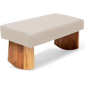 Meditation Bench (NAT. White), Seiza, Sustainable Acacia Wood with Curved Bottom Edges for The Perfect Posture, Meditation Stool, Prayer Bench, Meditation Chair, Yoga Stool