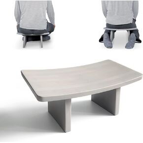Ungloo Meditation Bench | Wide Tall Sturdy Stable Cross Legged & Kneeling Stool | Easy on HIPS & Knees Meditation and Prayer Bench | Lightweight Sustainable Bamboo Meditation Stool