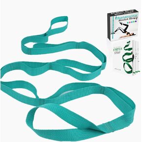 Scotamalone Stretching Strap Yoga Strap Stretch Strap Exercise Strap with exercise book physical therapy equipment Stretch Band Rehab Multi-Loop Strap Nonelastic Strap for Pilates, Dance and Gymnastics