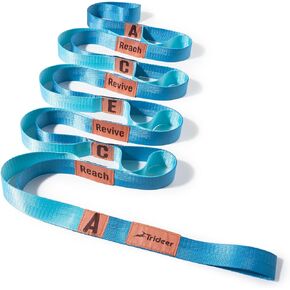 Trideer Stretching Strap with 10 Loops & Non-Elastic Yoga Strap for Stretching&Hamstring & Leg Stretch Strap for Physical Therapy, Flexibility- [Designed with Letters & Inspirational Remarks] in Kuwait