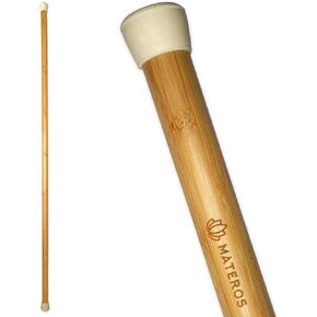Materos Yoga Stick- 5ft Bamboo Mobility Stick- Premium Yoga Dowel- Physical Therapy Aide, Posture Corrector, Balance Support Stick, Stretching/Flexibility/Exercise Stick