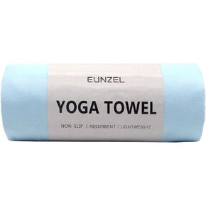 Eunzel 2 Pack Hot Yoga Towel Non Slip Yoga Mat Towel Non-Slip Sweat Absorbent Microfiber Towel for Hot Yoga, Pilates and Workout 72" x 26.5",Dark Grey