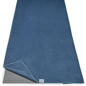 Gaiam Yoga Towel - Mat Sized Active Dry Non Slip Moisture Wicking Sweat Absorbent Microfiber Hot Yoga Towel for Women & Men | Stay-Put Corner Pockets (70" Long x 26" Wide)