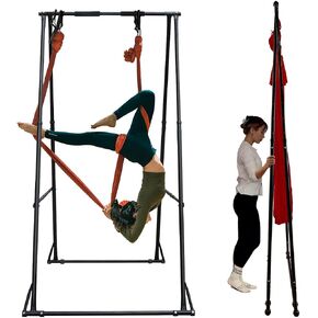 KT KHANH TRINH KT Aerial Yoga Swing Stand Frame Indoor Outdoor KT1.1518. Stable and Durable Foldable, Portable Aerial Silk rig. Height Adjustable