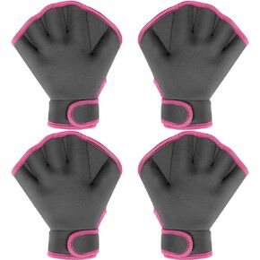 2 Pairs Swimming Aquatic Gloves Hand Swim Training Gloves Pool Swimming Gloves for Men Women Aquatic Fitness Water Resistance Webbed Gloves Water Aerobic Equipment for Adult Exercise