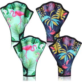 2 Pairs Swimming Gloves Aquatic Swim Training Gloves Webbed Fitness Water Resistance Training Gloves for Swimming Diving