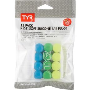 TYR Kids Soft Silicone Ear Plugs - 12 Pack (6 Pairs)