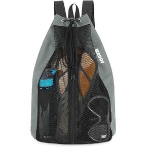 WANDF Swim Bag Mesh Drawstring Backpack Beach Backpack for Swimming, Gym, and Workout Gear