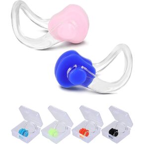 Waterproof Swimming Nose Clip Soft Silica Gel Nose Plugs Nose Protector for Kids and Adults Supplies (Color Set 1, 6 Pieces)