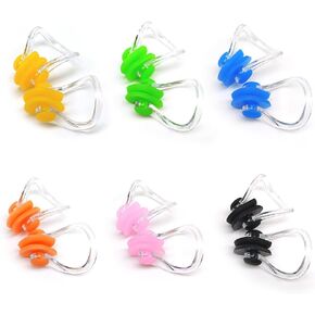 Zooshine BRBD Waterproof Silicone Swimming Nose Clip Plugs for Adults Children Age 7+ (12 Pack)