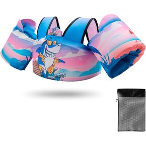 Kids Swim Vest for Children Learn Swimming Training,Foldable Swim Vest Jacket for 22-66 lbs Boys/Girls Sea Beach Pool