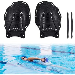 Hikeen Swim Paddle Hand, Swim Training Hand Paddles with Adjustable Straps, Swimming Hand Paddles for Women and Men