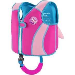 Swim Vest for Kids - Swim Jacket for 1-2 Years (24-33LBS) - Buoyancy Aid Made of Neoprene & EPE - with Adjustable Crotch Strap