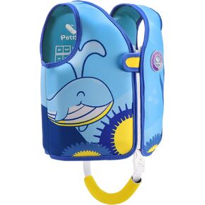 Swim Vest for Kids - Swim Jacket for 1-2 Years (24-33LBS) - Buoyancy Aid Made of Neoprene & EPE - with Adjustable Crotch Strap