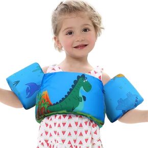 Onory Toddler Swim Vest Kids Adjustable Strap Swimming Jacket Pool Floaties Learn Swimming Training, Cute Cartoon Swim Training Equipment Swim Aid for 20-50 lbs Boys and Girls