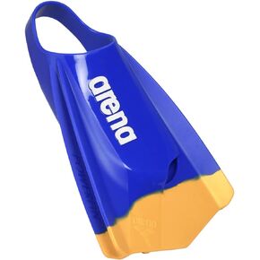 Arena Unisex Adult Powerfin Pro Swim Training Fins Men and Women Silicone Short Blade Flippers Left-Right Custom Design, Sizes 4.5-13.5
