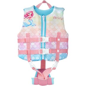 Zeraty Toddler Swim Vest Neoprene Kids Float Jacket Swimming Aid for Children with Adjustable Safety Strap Age 2-9+ Years/36-88Lbs