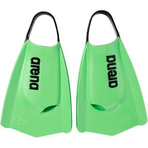 Arena Unisex Adult Powerfin Pro II Swim Training Fins Men and Women Silicone Short Blade Flippers Left-Right Customized, Sizes 4.5-13.5