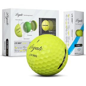 Legato Golf Balls, LTX 3085 | Designed to Help Golfers Break 90 | Maximized Distance with Softer Feel | 3 Piece | Urethane Cover | 85 Compression