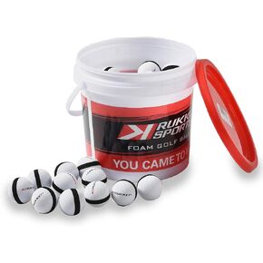 Rukket Practice Golf Ball, Almost Sponge Balls for Indoor Foam Training, Limited Flight High Visibility Birdie Tools