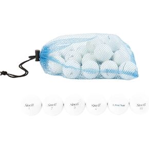 Clean Green Golf Balls Recycled and Used Snell Golf Balls Mix Includes Snell Cheap Golf Balls, Different Models Snell MTB Prime, MTB X, MTB Black - Used Golf Balls for Men and Women