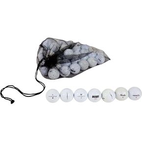 Clean Green Golf Balls - 48 Recycled Used Golf Balls in Good Condition - Great for Practice - Includes Reusable Mesh Carrying Bag