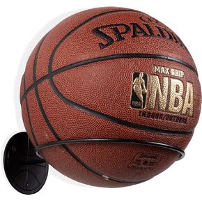 Wallniture Sporta Wall Mounted Sports Ball Holder Display Storage Steel Black