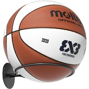 susswiff Basketball Holder Wall Mount - Football Wall Mount for Display, Basketball Storage Rack for Balls, Ball Holder as Sports Room Decor, Boys Room Accessories Soccer Wall Decor