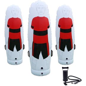 Soccer Inflatable Dummy Set Free Kicks Air Mannequin Wall Soccer Training Dummies with Pump for Children Adult
