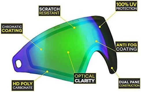 Bunker Kings CMD/Virtue VIO Thermal Paintball Goggle/Mask Replacement Lenses - Fits CMD, Contour, Ascend, Extend and XS in Saudi Arabia