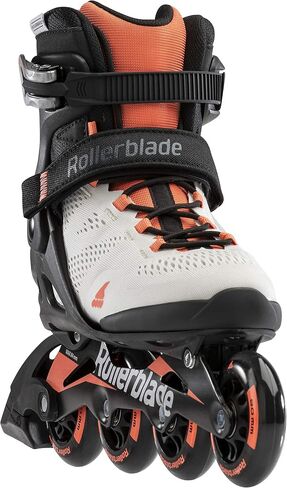 Rollerblade Macroblade 80 حذاء تزلج مضمن للياقة البدنية للنساء البالغات، باللون الرمادي والمرجاني، زلاجات مضمنة للأداء in Kuwait