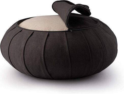 Meditation Cushion | CLASSIC Zafu Meditation Cushion with Removable Washable Cover | Certified Organic Cotton Meditation Cushions | Buckwheat Hulls Cushion Meditation Pillow in Kuwait