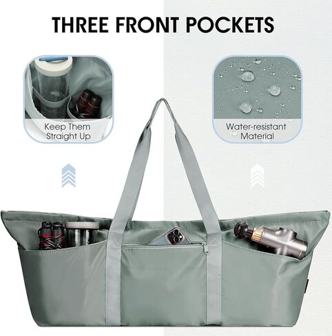 Sportsnew حقيبة حصيرة اليوغا الكبيرة مع حقيبة الأحذية وحجرة الرطب للسيدات حقيبة بيلاتيس الصالة الرياضية مع حامل حصيرة اليوغا حقيبة اليوغا مع حزام حصيرة قابل للتعديل للنساء الرجال in Kuwait