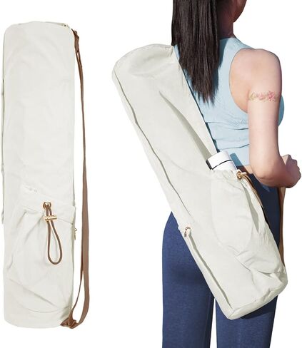 EnjoyActive Yoga Mat Bag | Premium, Waterproof, Multi Pockets, Adjustable Strap | 2 size for 1/4" or 1/2" Thick Yoga Mat Carrier | Perfect Yoga Bag to Gym Class Beach Park Travel for Women & Men in Saudi Arabia