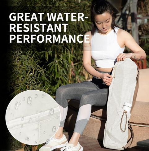 EnjoyActive Yoga Mat Bag | Premium, Waterproof, Multi Pockets, Adjustable Strap | 2 size for 1/4" or 1/2" Thick Yoga Mat Carrier | Perfect Yoga Bag to Gym Class Beach Park Travel for Women & Men in Saudi Arabia