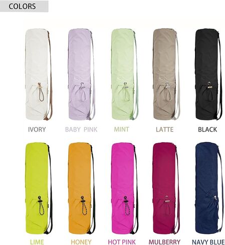 EnjoyActive Yoga Mat Bag | Premium, Waterproof, Multi Pockets, Adjustable Strap | 2 size for 1/4" or 1/2" Thick Yoga Mat Carrier | Perfect Yoga Bag to Gym Class Beach Park Travel for Women & Men in Saudi Arabia