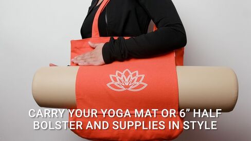 Yoga Mat Bag (17" x 13.75" x 5") - Sturdy Canvas Yoga Mat Carrier Bag For SMALL Or MEDIUM Sized Mats - Your Versatile Tote Yoga Bag with Strap for Travel in Saudi Arabia