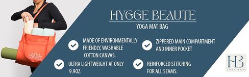 Yoga Mat Bag (17" x 13.75" x 5") - Sturdy Canvas Yoga Mat Carrier Bag For SMALL Or MEDIUM Sized Mats - Your Versatile Tote Yoga Bag with Strap for Travel in Saudi Arabia