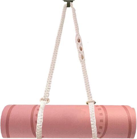 حزام حمل بساط اليوجا من Macrame [السجادة غير متضمنة]، حزام/حامل متعدد الأغراض منسوج يدويًا in Kuwait