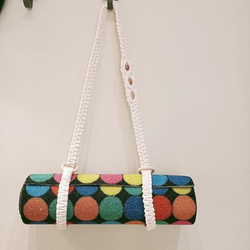 حزام حمل بساط اليوجا من Macrame [السجادة غير متضمنة]، حزام/حامل متعدد الأغراض منسوج يدويًا in Kuwait