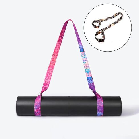 حزام سجادة اليوجا HTARTZ - حامل بساط اليوجا المتين قابل للتعديل وحزام ممتد - حزام سجادة اليوجا [الحصيرة غير متضمنة] in Kuwait