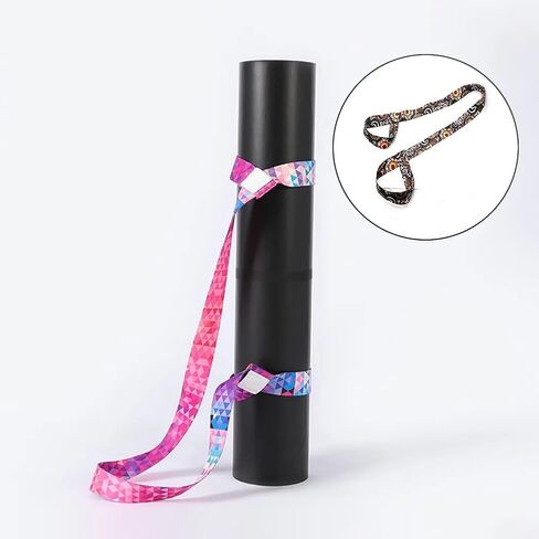 حزام سجادة اليوجا HTARTZ - حامل بساط اليوجا المتين قابل للتعديل وحزام ممتد - حزام سجادة اليوجا [الحصيرة غير متضمنة] in Kuwait