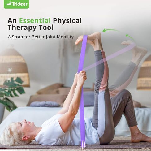 Trideer Yoga Blocks 2 Pack with Strap, Non-Slip EVA Foam & 8 ftStretching Strap, High Density Yoga Blocks and Strap Set for Pilates, General Fitness Stretching, Toning Workouts and Meditation in Saudi Arabia