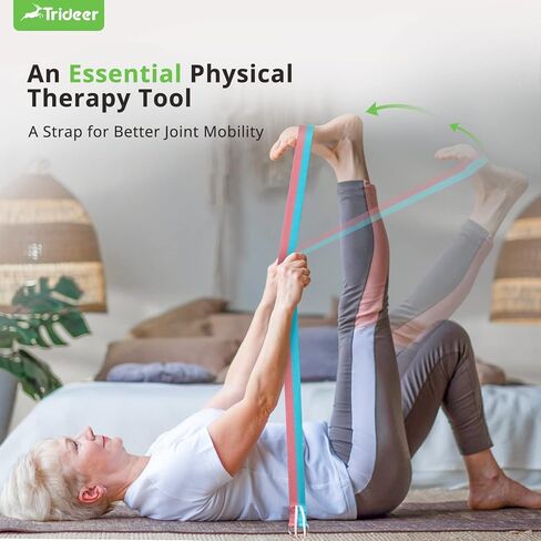 Trideer Yoga Blocks 2 Pack with Strap, Non-Slip EVA Foam & 8 ftStretching Strap, High Density Yoga Blocks and Strap Set for Pilates, General Fitness Stretching, Toning Workouts and Meditation in Saudi Arabia