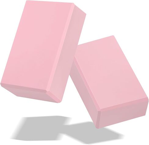 Yoga Block, Yoga Bricks Supportive Latex-Free EVA Foam, Soft Non-Slip Exercise Blocks, Yoga Accessories for Pilates, Meditation, Balance, Stretching and Deep Poses in Kuwait
