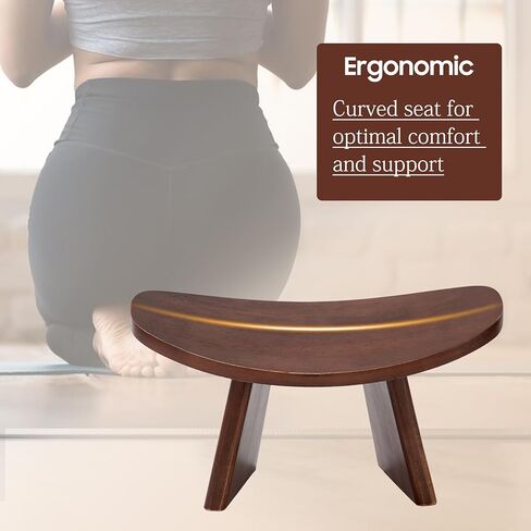 Meditation Bench, Ergonomic Meditation Chair, Wood Meditation Stool, Perfect for Deeper & Longer Meditation in Saudi Arabia