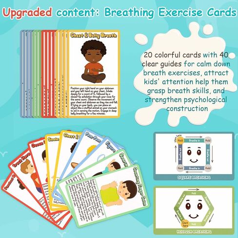 Garybank Kids Yoga Wooden Dice with Yoga Cards, Fun Exercise Dice for Kids Workout Equipment, Workout Dice Game for Kids Solo or Group, 12 Yoga Cards for Kids with Wooden Gift Boxes, Yoga for Kids in Kuwait