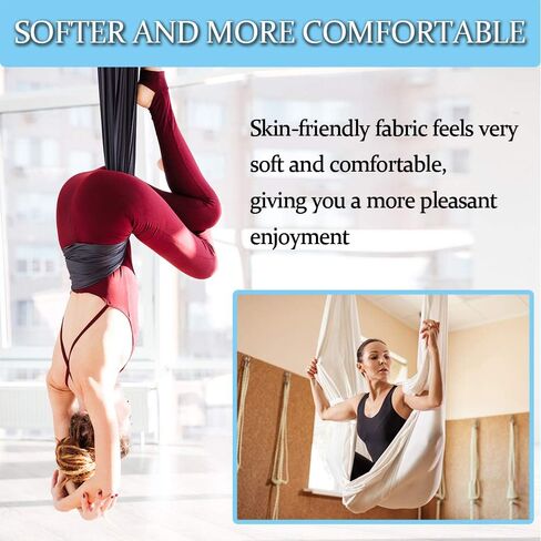 أرجوحة يوجا هوائية من الحرير الجوي مع مجموعة أرجوحة يوجا فاخرة، يوجا طائرة، رقص جوي (الطول: 5 م × العرض: 2.8 م) in Kuwait