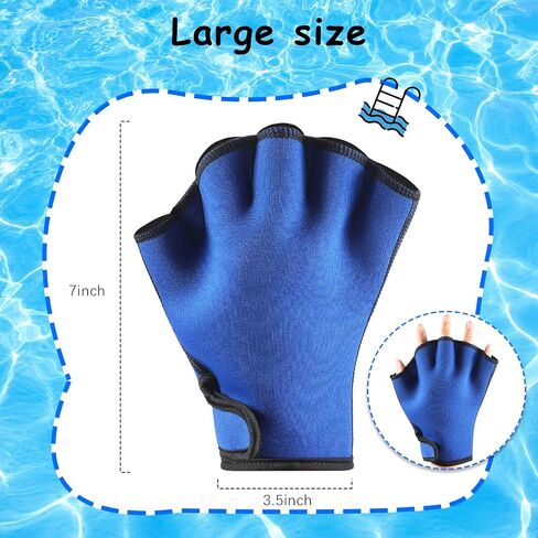 3 Pairs Aquatic Gloves Swimming Training Gloves Large Webbed Swim Gloves Fingerless Water Resistance Paddle Gloves for Men Women Diving Surfing Fitness, 3 Colors in Saudi Arabia